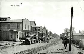 Postcard Showing Main Street At The Ghost Town Of Dillard In Carter County From The 1920s Dillard Was An Oil Boom Town Associate Ghost Towns Photo Street View
