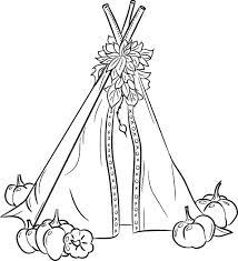 Tipi Indianerzelt Ausmalbild Mit Pdf Zum Ausdrucken