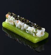 Gelee De Pomme Verte Tartare De Noix De Saint Jacques Et Caviar Recette Gastronomique Entree Gastronomique Gelee De Pomme