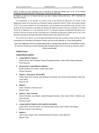 Lista De Libros De Texto Educacion Secundaria Educacion Avanzada Ver 0 respuestas , vistas 15 #310063 wcarpeta hace 1 hora. lista de libros de texto educacion