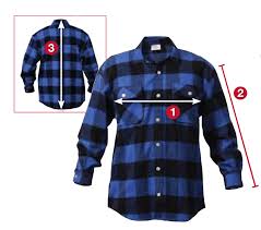 rothco flannel shirts size chart