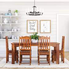 You're going to love our selection of dining room sets! Rustic Solid Wood Dallas Dining Table With Chairs Set