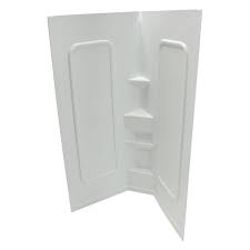 Has anyone ever done anything like this? Better Bath 210324 Neo Angle Picture Frame White Plastic Surround Shower Wall 32 L X 32 W Camperid Com