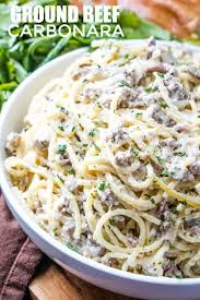 Oryginalny włoski przepis na spaghetti alla carbonara. Ground Beef Carbonara Tornadough Alli
