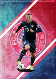 Bastian Schweinsteiger Midfielder For Bayern Munich Football Art Football Football Poster