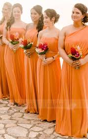 Different Style Bridesmaid Dress Chiffon Bridesmaid Dress Bw97361 Orange Bridesmaid Dresses Orange Bridesmaid Fall Bridesmaid Dresses