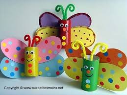 Bricolage D Un Papillon Multicolore Craft Bricolage Printemps Activites Amusantes