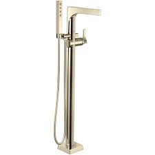 Whether you are seeking a freestanding tub filler, a roman tub faucet or a floor mounted tub filler, find the tub filler that best fits your tub needs. Delta T4774 Pnfl Zura Floor Mounted Tub Filler Build Com