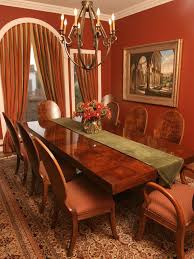 Elegant Dining Room With Burgundy Walls Transitional Dining Room Elegant Dining Room Red Dining Room