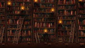 Maybe you would like to learn more about one of these? Hd Wallpaper Library Cartoon Books Candles Ladder Ladders Biblioteca Wallpaper Flare