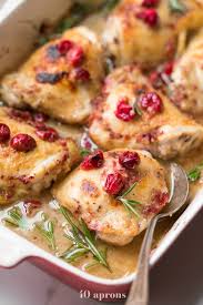 Always Love An Easy Chicken Recipe Made With Fresh Cranberries And Rosemary Paleo With A Whole30 Option Recipes Holiday Chicken Recipes Food