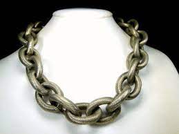 Heavy Chunky Punk Silver Chain Necklace Vintage Industrial Etsy Silver Chain Necklace Silver Chain Chain Necklace