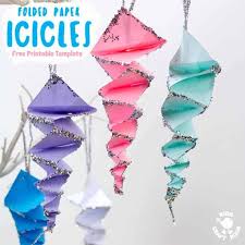Purple seems to stir up strong emotions: Fabulous Folded Paper Icicle Craft Kids Craft Room