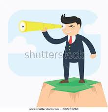 Businessman With Telescope At Top Of The Hill Cartoon Vector Illustration Business Cartoons Cartoons Vector Stock Images Free
