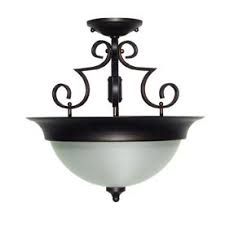Sometimes called pot lighting, recessed fixtures are typically small and round. Portfolio 15 In Semi Flush Mount Light At Lowes Semi Flush Mount Lighting Semi Flush Ceiling Lights Ceiling Lights