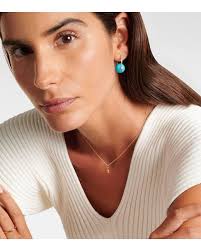 Sydney Evan Starburst 14Kt Earrings With And Diamonds in Blue