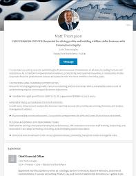 They serve as leaders, financial advisors, and strategists. Chief Financial Officer Cfo Linkedin Profile Sample Best Linkedin Profiles Linkedin Profile Chief Financial Officer