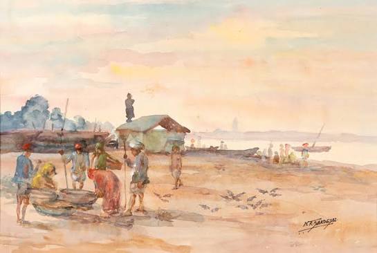 Chowpatty—one of Bombay's most familiar public spaces—has long drawn artists to its shifting light, open horizon, and everyday theatre. For artists such as M. V. Dhurandhar, Julian Barrow, S. G. Thakar Singh,