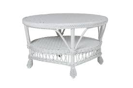 18.7'' these chairs look great with our little white table at the beach. Vintage Natural Wicker Coffee Table Round