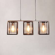 London Industrial 3 Light Bronze Diner Ceiling Fitting Light Fittings Living Room Light Fittings Bronze Light Fixture