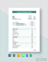 Professionally Designed Written Free Free Company Expense Sheet Template Template Easily Download Edit Print In Google Docs Do In 2020 Expense Sheet Excel Words