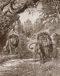  The Lions Were Chained But He Saw Not The Chains Pilgrim The Pilgrim S Progress Painting