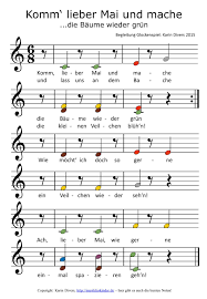 Alle kinderlieder videos mit noten und text zum ausdrucken. Komm Lieber Mai Und Mache Bunte Noten Furs Glockenspiel Begleitung Musik Fur Kinder Kinder Musik Vorschullieder Kinder Lied