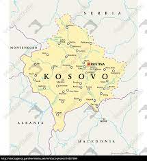 Der oder das kosovo erklärte seine unabhängigkeit im jahr 2008, diese wurde zwischenzeitlich von der mehrzahl der. Kosovo Politische Karte Lizenzfreies Bild 14837099 Bildagentur Panthermedia