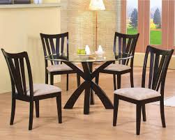 round tempered glass dining table set