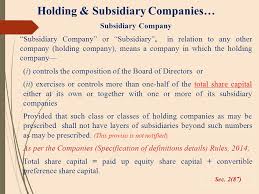 A partial list of subsidiary companies is provided below. Ca P C Saini Aca Cs Cma Inter Financial Reporting Under Companies Act Ppt Download