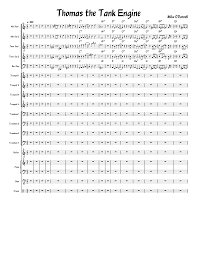 Thomas The Tank Engine Big Band Chart Sheet Music For Piano