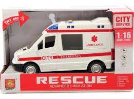 Playmobil 6685 sanitka s majákem a sirénou zcela nová sanitka se zapnutými sirénami a blikajícími světly jede na místo nehody! Sanitka Na Baterie 6594 Maxikovy Hracky