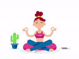 Meditation Relaxing Gif Motion Design Animation Cute Gif
