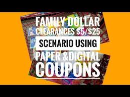 Family Dollar Clearances 5 25 Using Paper Digital Coupons Youtube Digital Coupons Family Dollar Coupons