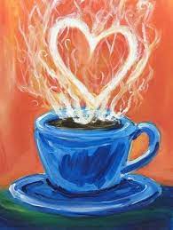 Coffee cup painting ideas on canvas. Pin By Esther Almond On Art Art Painting Night Painting Coffee Painting