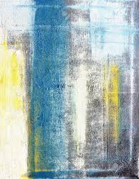 Set of 3 prints, abstract art prints on canvas, pink blue yellow colourful prints wall art deco 30x60 cm each. Teal And Yellow Abstract Art Painting Stock Photo Picture And Royalty Free Image Image 20609791