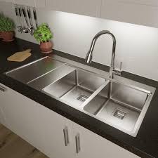 sauber 2 bowl square inset stainless