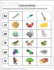 Bl (like blue and blow), cl (like class and clap), fl (like fly and flag), gl (like glue and glass), pl (like plan and plus), and sl (like sled and slow). Consonant Blends Worksheets