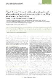 Netcare nursing college kingsway in the urls. Pdf Esprit De Corps Towards Collaborative Integration Of Pharmacists And Nurses Into Antimicrobial Stewardship Programmes In South Africa
