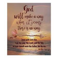 God Will Make A Way With Scripture Poster Zazzle Com In 2021 Scripture Healing Verses God