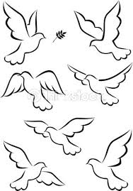 Vector Illustration Of Dove Cizim Boyama Sayfalari Kus Sablonu