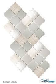 White kitchen backsplash ideas new modern white kitchen design with arabesque ceramic backsplash tile and large kitchen island Beveled Clear Frosted Glass Combined With Natural Stone Makes An Attractive Kitchen Arabesqu Trendy Kitchen Backsplash Backsplash Arabesque Kitchen Backsplash