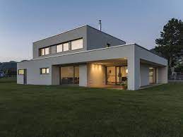einfamilienhaus rankweil modern massivbau l form moderne architektur flachdach moderne architektur architektur architektur haus