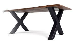 Stahlgestell In X Form Auf Mass Tischgestell Aus Rohstahl Fur Esstisch Im Industriedesign Aus Stahl Furniture Table Decor