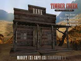 See more ideas about old west, vault doors, banks vault. Second Life Marketplace Timber Creek Old West Bank Building Partial Mesh Boxed