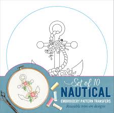 Chez60 has uploaded 310 photos to flickr. Amazon Com Nautical Embroidery Pattern Transfers Set Of 10 Hoop Designs 9781441326096 Peter Pauper Press Inc Books
