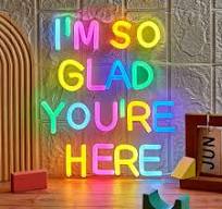 USB Powered Neon Sign, I'm So Glad You're Here Letter Shaped Decorative  Neon Light, Decorative Neon Sign for Home Party & Festival, LED Neon Light,  ...