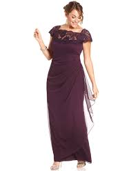 xscape plus size dress cap sleeve lace gown plus size