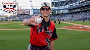 Belmont Cameli throws out the first pitch