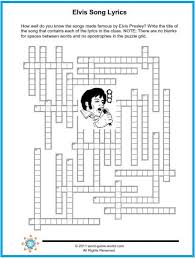 Jun 25, 2021 · elvis presley printable trivia. Fun Music Crossword Puzzles